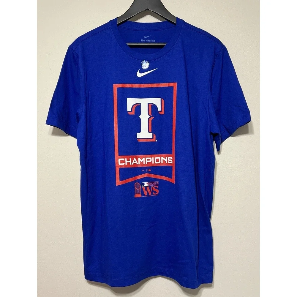 Nike Texas Rangers 2023 World Series Champions Locker Room Shirt Large